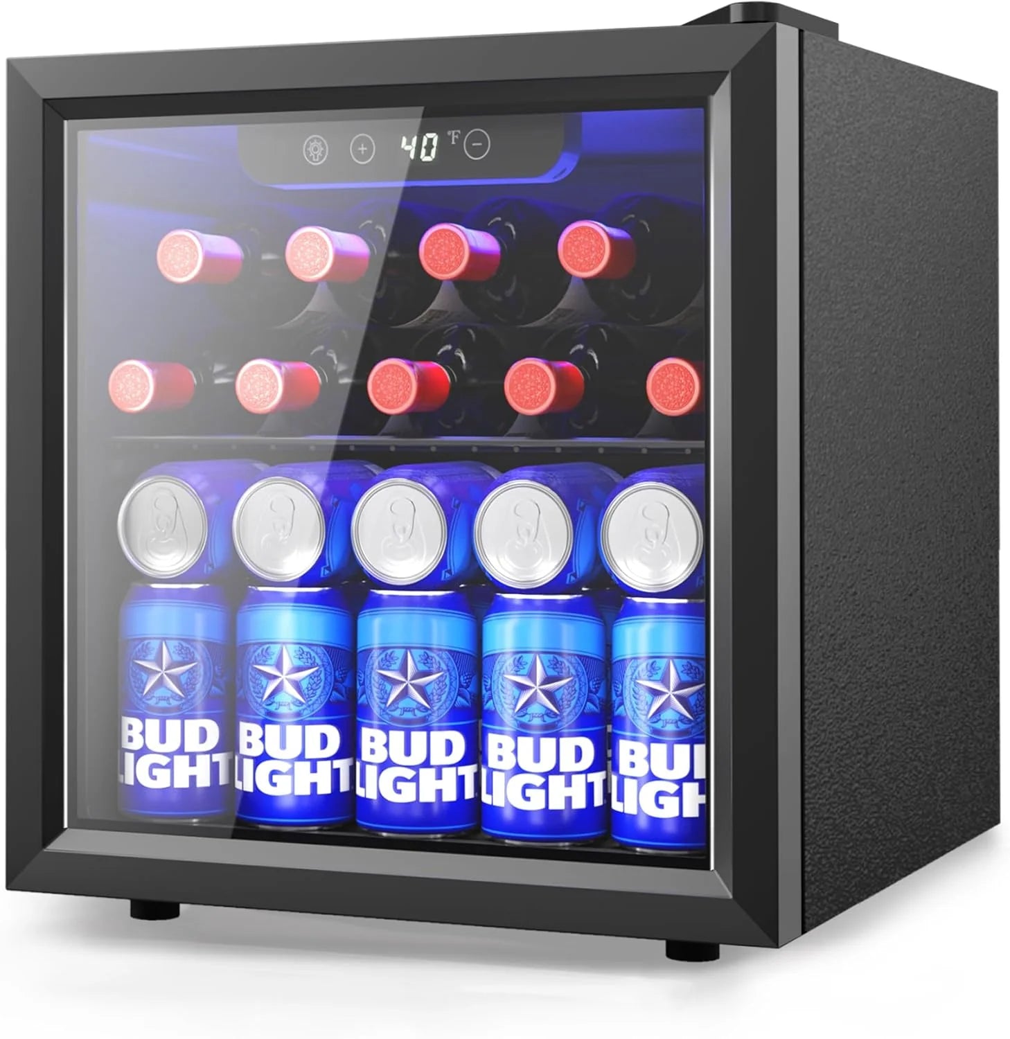 Beverage Refrigerator Cooler - 126 Can Mini Fridge with Glass Door for Soda Beer or Wine, Beverage Cooler for Home, Office