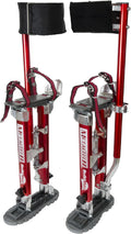 Building Man 24-40" Drywall Support Poles Set of 2, Anodized Aluminum w/ Comfort Straps