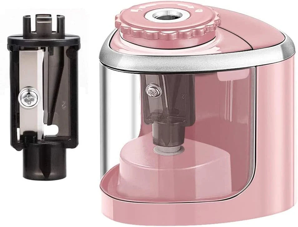 Portable electric pencil sharpener, quickly sharpens pencils, suitable for various pencil types.