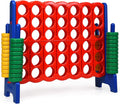 Giant 4-Player Competitive Game Set for Kids & Adults, 3.5ft Tall, Indoor/Outdoor, Includes 42 Large Rings & Quick-Release