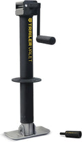 2500 lb Electric Tongue Jack 18" Lift, 12V 7-Pin Powered, Center Mount, LED Lights, Manual Handle Backup