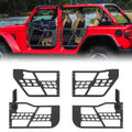 Off Road Safari Tubular Doors Compatible with 2018-2023 Wrangler JL 4 Door Set of 4 Fat Tube Half Doors for Adventure