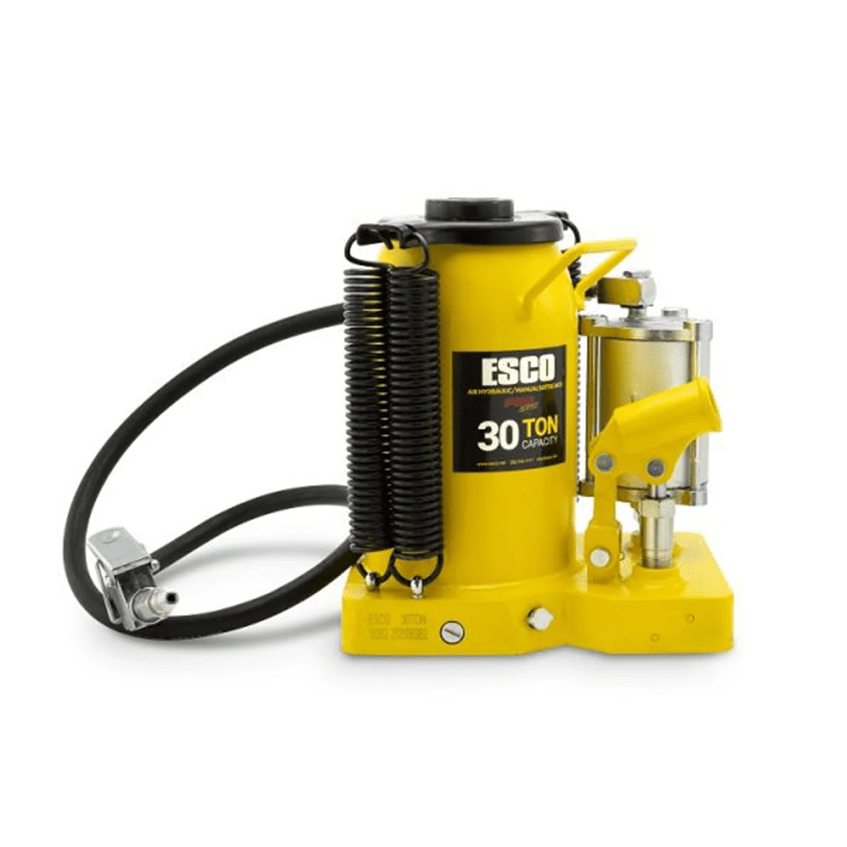 ESCO 30 Ton Pro Series Air Hydraulic Bottle Jack Heavy Duty Lifting for Automotive and Industrial Use