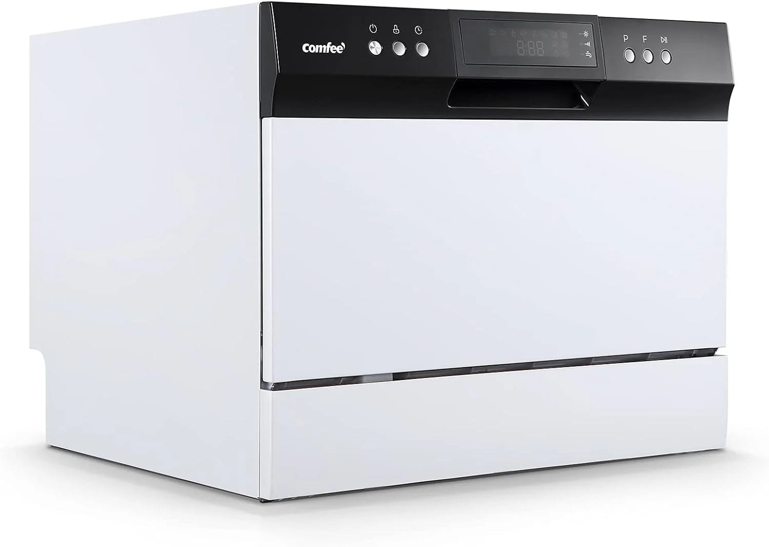 Desktop dishwasher, Energy Star portable dishwasher, 6 dish settings, small dishwasher with 8 washing programs, high-speed