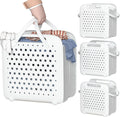 45L Foldable Plastic Laundry Basket 4-Piece Set with Handles