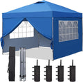 GDY 10x10 Pop Up Canopy Tent, Outdoor Canopy Tent, Patio Tent,Commercial Instant Gazebos,4 Sidewalls, Portable Shelter