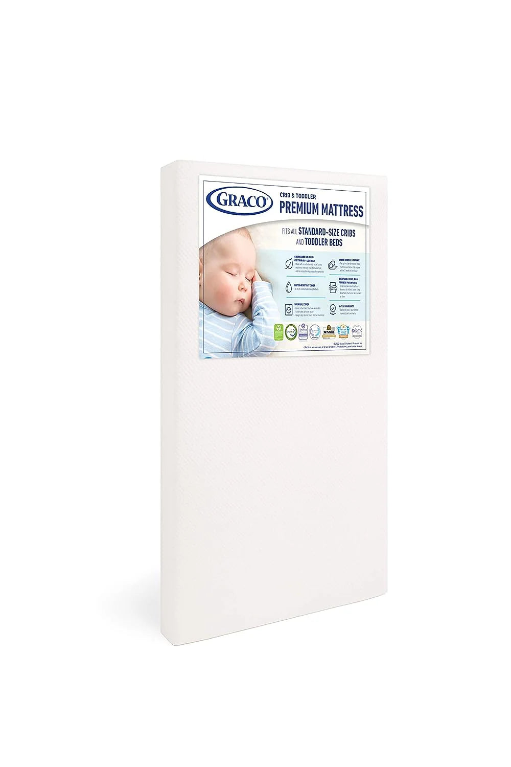 Graco Premium Crib & Toddler Mattress Fits Standard Full-Size Crib and Toddler Bed