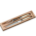 Laguiole Carving Set with Wood Tray, Ivory