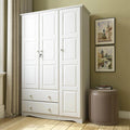 100% Solid Wood Grand Wardrobe Armoire - Mocha