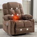 Massage Rocker Recliner Chair Rocking Chairs for Adults Oversized with 2 Cup Holders, USB Charge Port Soft Features a Manual