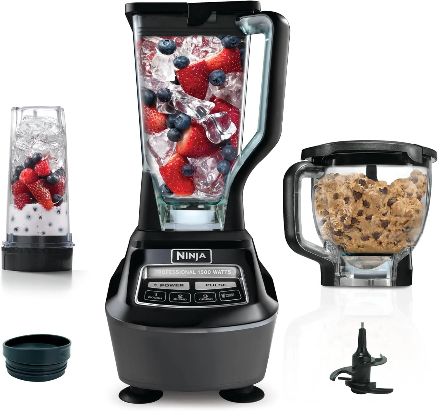 Ninja Blender, Mega Kitchen System, 1500W, 4 Functions for Smoothies, Processing, Dough, Drinks & More, with 72 Blender