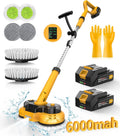 6000mAh Battery Electric Mop M1, 800RPM Cordless Electric Power Scrubber & Mops for Floor Cleaning, Best Automatic Spin Mops