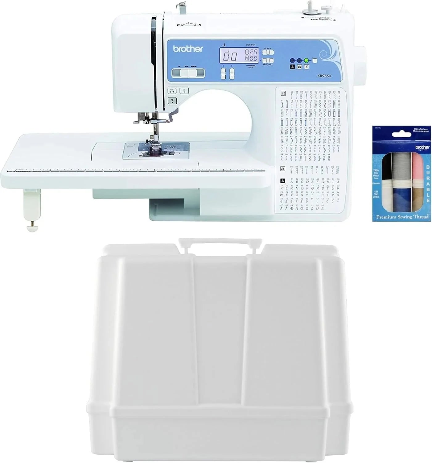 Brother Sewing and Quilting Machine, Computerized, 165 Built-in Stitches, LCD Display, Wide Table, 8 Included Presser Feet