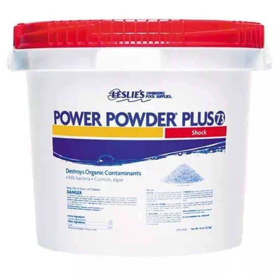 POWER POWDER PLUS 73% CALCIUM HYPOCHLORITE POOL SHOCK - 25 LBS.