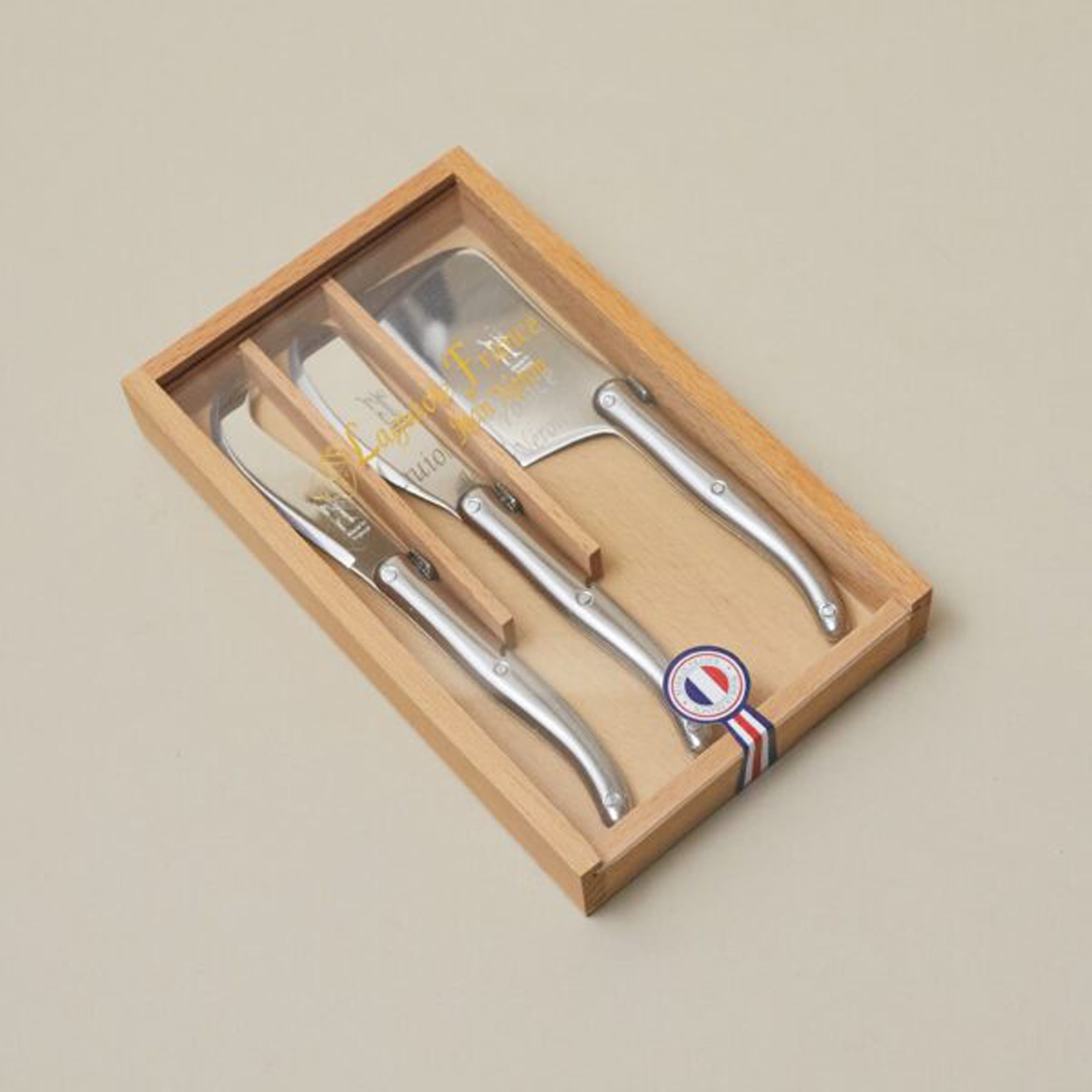 Laguiole 3-Piece Mini Cheese Utensil Set, Stainless Steel