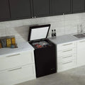 3.5 Cu Ft with 2 Removable Baskets - Reach In Freezer Chest - Quiet Compact Freezer - 7 Temperature Settings - Black