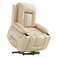 PU Leather Power Lift Recliner Chair With Massage and Heat, Adjustable Furniture for Back, Legs w/ 3 Positions, Usb Port