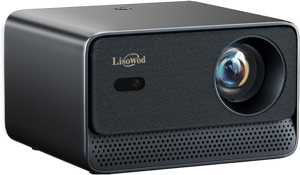 Portable 1080P Outdoor Projector 1000 ANSI Lumens, Netflix Certified, Auto-Focus, Dolby Sound, Wi-Fi/Bluetooth