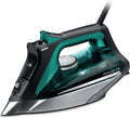 1750W Professional Steam Station 57oz Stainless Tank, 400 Holes, Built-in Pump (Black/Green)2.9 ′′