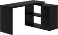 L Shaped Desk with Drawers Shelves, Corner Home Office Desk with Storage Cabinet, Large Wood Computer Desk for PC Executive
