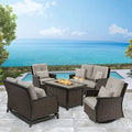 Agio 5-piece Fire Outdoor Seating Set