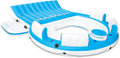 56299EP 145 x 125 x 20 Inch Splash N Chill Inflatable Lake and Pool Relaxation Island Lounger Seat for up to 7 Adults, Blue