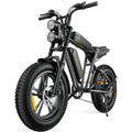 1000W Electric Bike for Adults, Retro-Style, 28mph, 94 Miles Range, 20 Fat Tires, Full Suspension, UL Certified