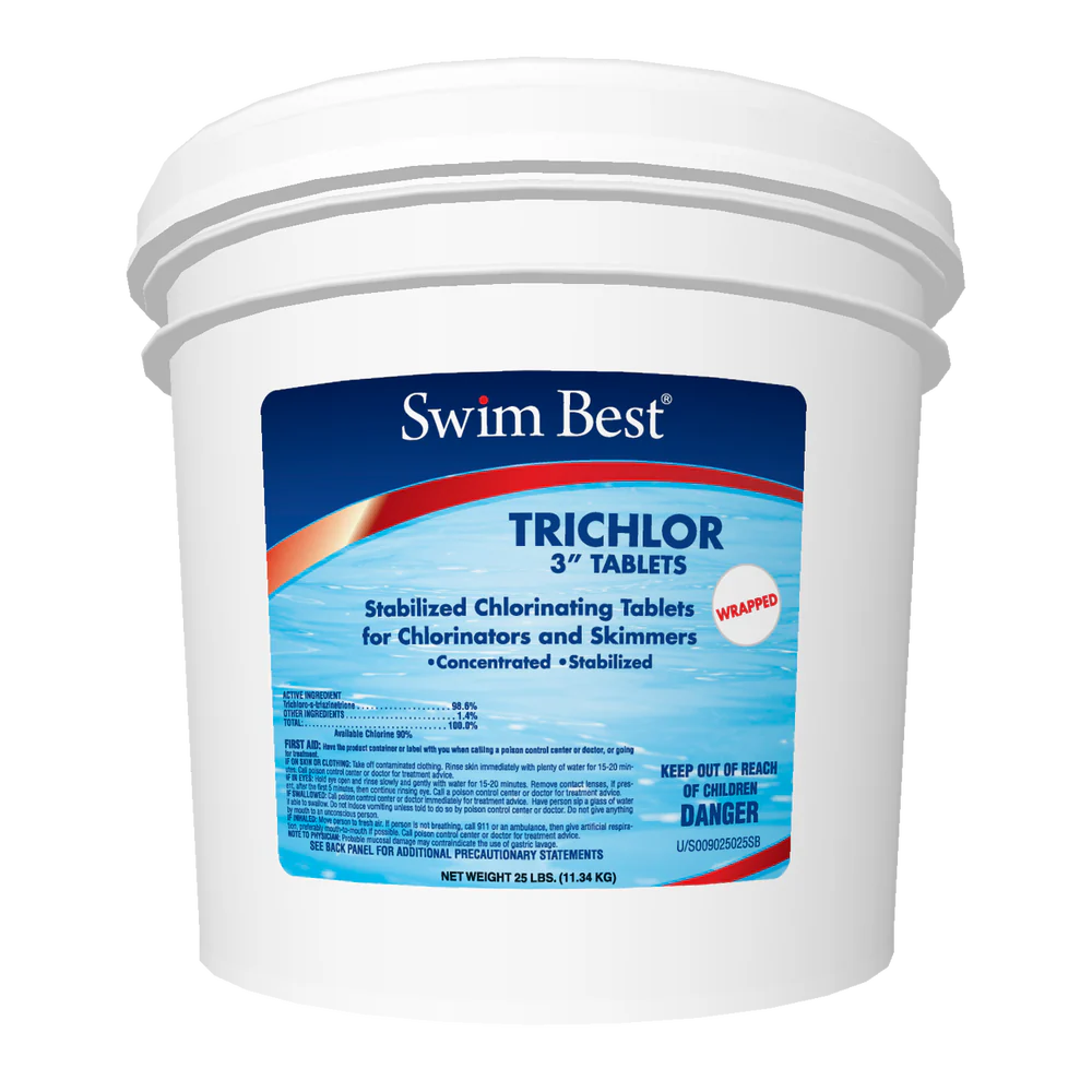Swim Best 3" Stabilized Trichlor Chlorine Tablets, wrapped 25 lb