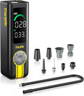 Portable Tire Inflator Air Compressor, 150 PSI Cordless Quick Inflation/Deflation Pump with Charging Light & Power Bank, for