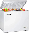 Commercial Top Chest Freezer 7 Cu. Ft - Deep Ice Cream Freezer with Wire Storage Basket, Solid Door, for Groceries, Kitchen