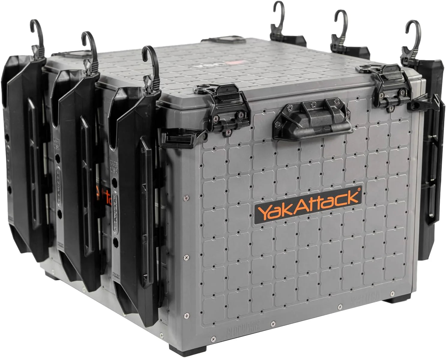 16" x 16" Wave Boat Fishing Box 6 Rod Holders, Mosaic Gray