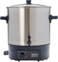 Electric bath canning pot - Stainless steel body with glass lid | Capacity 27 liters, suitable for home canning.