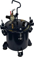 255C type 2.5 gallon pressure tank, used for epoxy resin casting, coated steel tank body, portable, blue