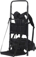 Heavy-Duty Foldable Backpack Frame, Multi-Functional Adjustable Shoulder Straps for Outdoor & Rock Climbing