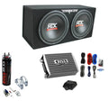 MTX TNE212D 12" 1200W Dual Loaded Subwoofer Box 1500W Amplifier Capacitor
