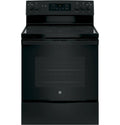 GE 30 Freestanding Electric Range, Black Dual-Element Cooktop, Convection Oven, Self-Cleaning