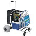 Foldable Beach Cart with Adjustable Handle 12" Balloon Wheels, Heavy Duty Aluminum, 220LBS Capacity