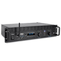 2-Channel Bluetooth Power Amplifier - 2000W Bridgeable Rack Mount Pro Audio Sound Wireless Home Stereo Receiver w/TRS XLR