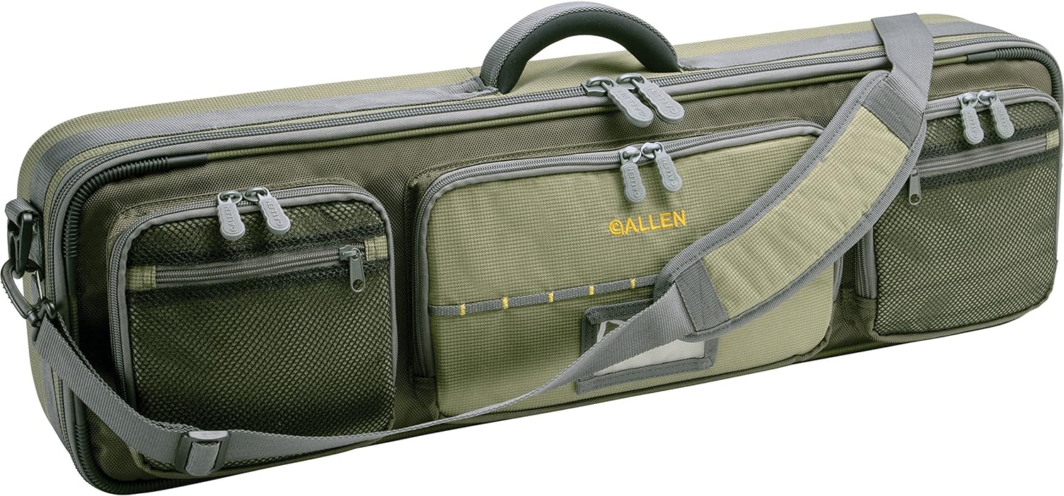 Olive Fly Fishing Rod & Gear Bag Holds 4 Rods, Heavy Honeycomb Frame