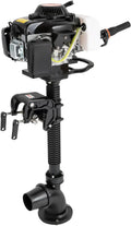 4 Stroke 4HP Outboard Motor, 4 Stroke 55CC Jet Pump Boat Engine w/Wind Cooling CDI System for Rubber Boats, Wooden Boats