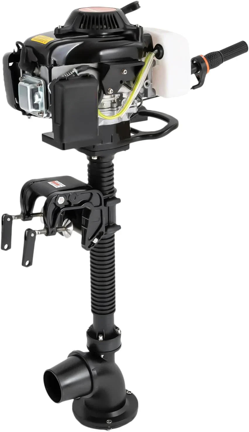 4 Stroke 4HP Outboard Motor, 4 Stroke 55CC Jet Pump Boat Engine w/Wind Cooling CDI System for Rubber Boats, Wooden Boats