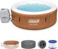 Coleman SaluSpa Miami AirJet 2 to 4 Person Round Inflatable Hot Tub Portable Outdoor Spa with 120 Soothing AirJets and
