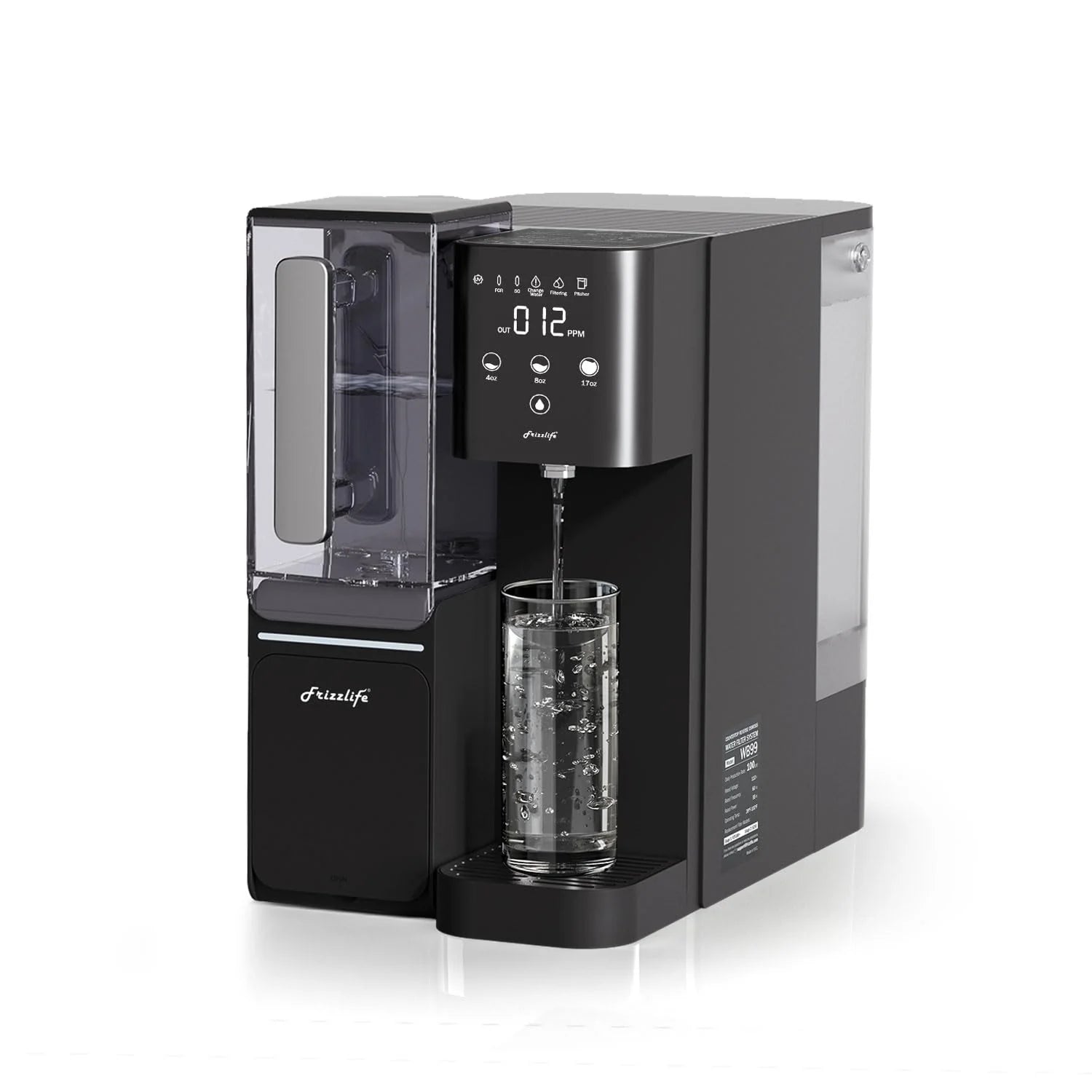 UV Desktop RO Water Purification System, Alkaline RO Filter, NSF/ANSI 58 Certified, TDS & Filter Life Monitor, No