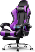 GTPLAYER Gaming Chair with Footrest and Lumbar Support Ergonomic Computer Chair with Headrest, 360° Swivel, Height