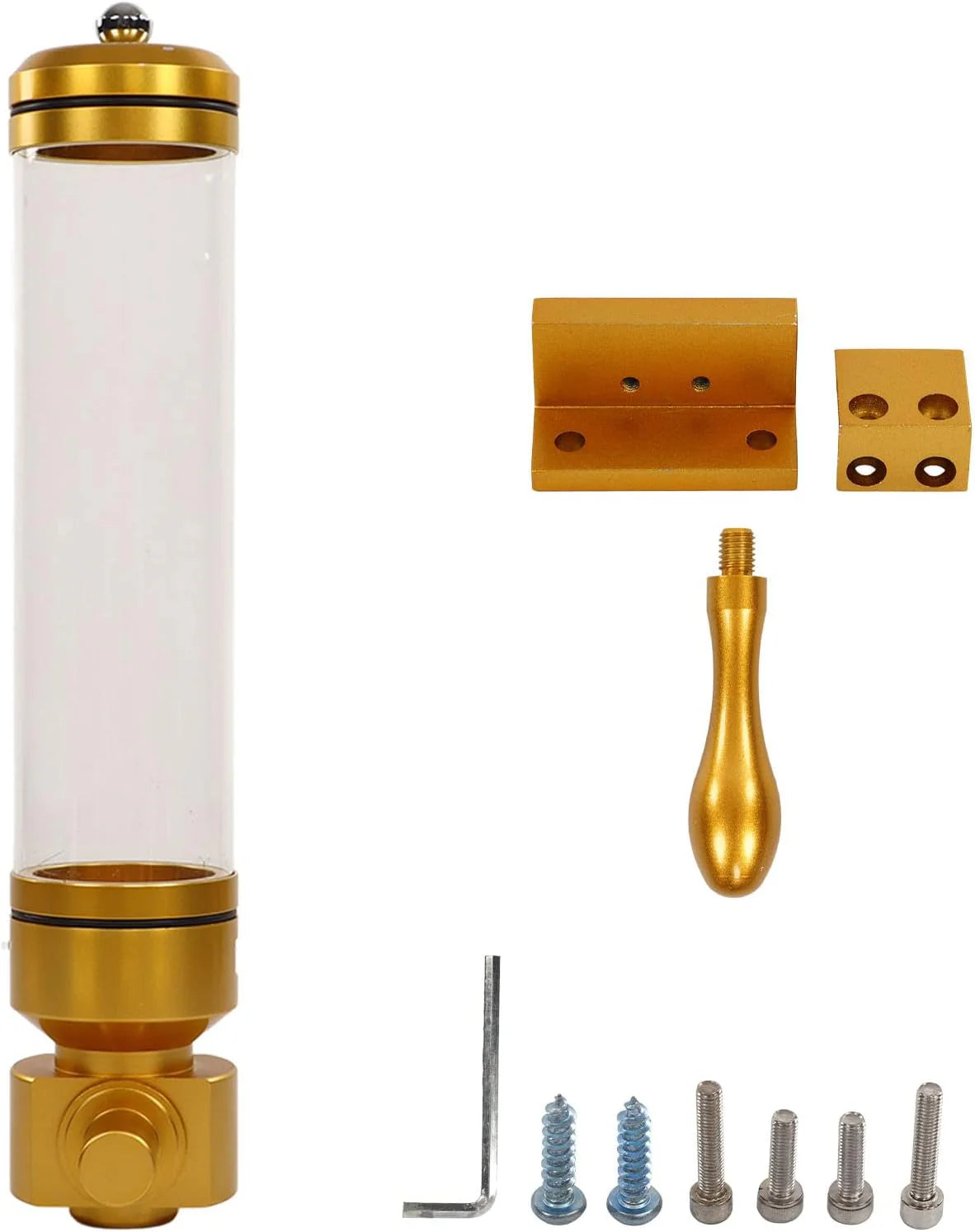 Wall-Mounted Acrylic Coffee Bean Dispenser, Screw Seal, Silver Commercial Coffee Canister