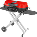 RoadTrip Portable Stand-Up Propane Grill with 3 Adjustable Burners & Instastart Ignition, 20,000 BTUs of Power for Outdoor