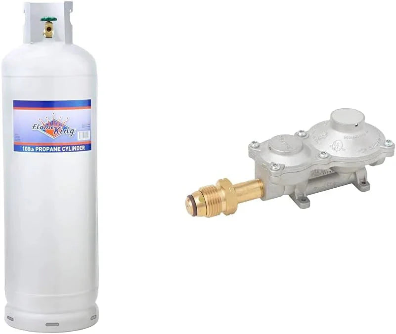 Steel Propane Tank Cylinder with POL Valve and Collar, Great for Mixed Heating Systems, Home fireplaces, Dryers and