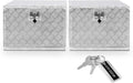 36 Inch Heavy Duty Aluminum Diamond Plate Tool Underbody Box, Waterproof Square Truck Storage Organizer Chest for Pick Up