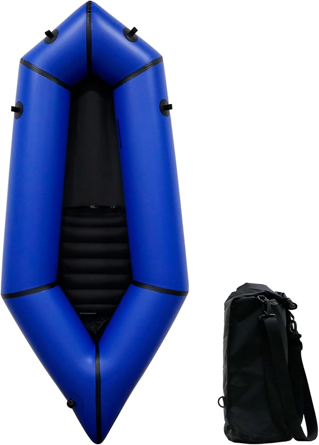 Lightweight Packrafts, TPU Inflatable Kayak for Flat Water Rafting Camping Trip/Fishing/Water Adventures 1 Person/2 Person