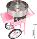 Electric Cotton Candy Machine with Cart, 1000W Commercial Floss Maker with Stainless Steel Bowl, Sugar Scoop and Drawer